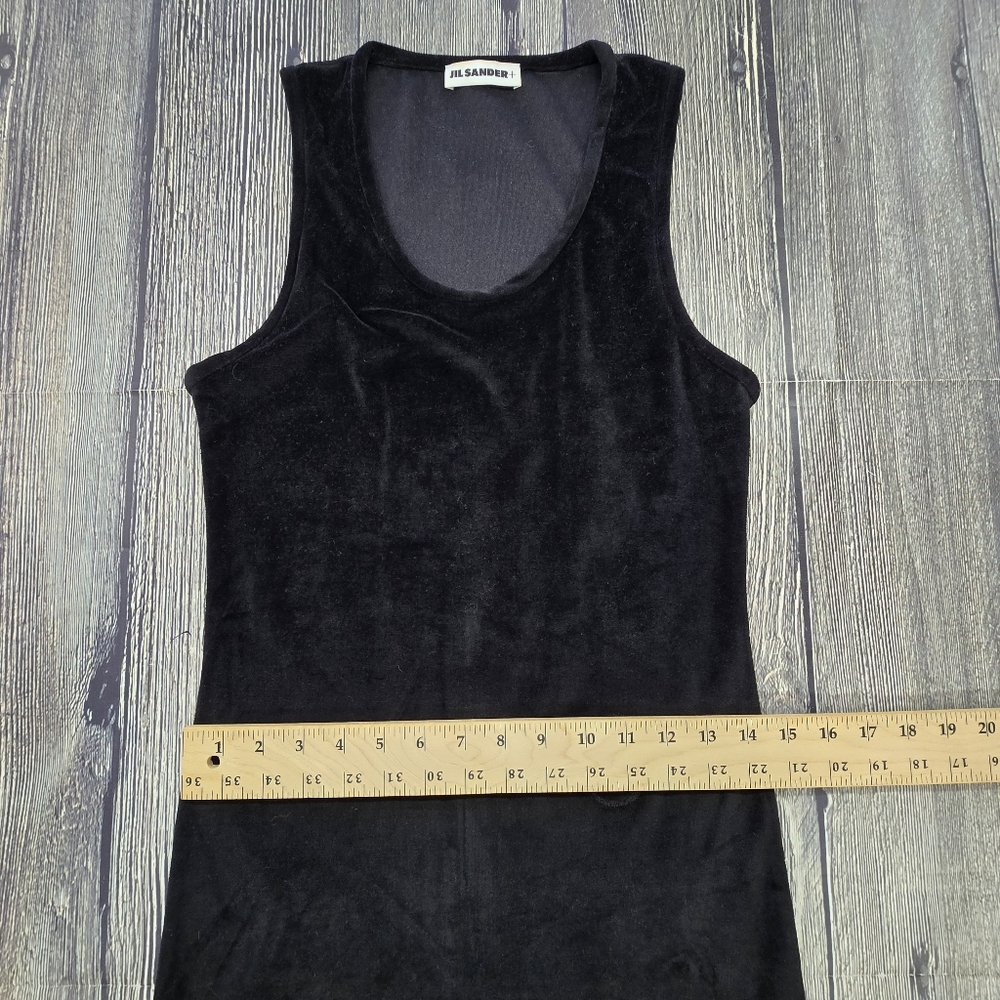Jil Sander Long Black Velvet Dress - Picture 12 of 15